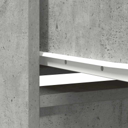 Komoda betonowa szara 29,5x34x119,5 cm Drewno klejone