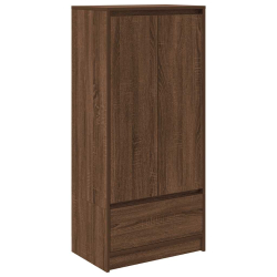 Szafka z szufladą Brązowy Dąb 55,5x34x119,5 cm Drewno klejone