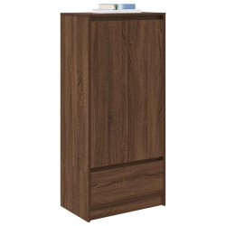 Szafka z szufladą Brązowy Dąb 55,5x34x119,5 cm Drewno klejone