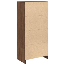 Szafka z szufladą Brązowy Dąb 55,5x34x119,5 cm Drewno klejone