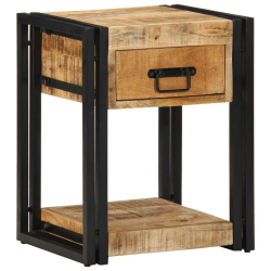 Szafka nocna 40x35x50 cm lite drewno surowe mango