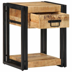 Szafka nocna 40x35x50 cm lite drewno surowe mango