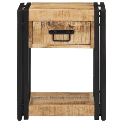 Szafka nocna 40x35x50 cm lite drewno surowe mango