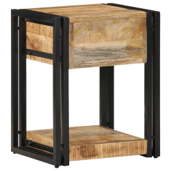 Szafka nocna 40x35x50 cm lite drewno surowe mango
