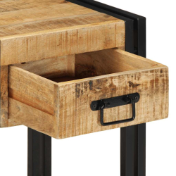 Szafka nocna 40x35x50 cm lite drewno surowe mango