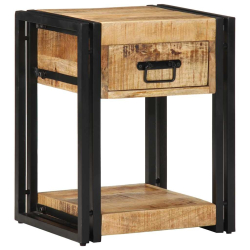 Szafka nocna 40x35x50 cm lite drewno surowe mango