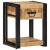 Szafka nocna 40x35x50 cm lite drewno surowe mango