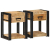 Szafki nocne 2 szt. 40x35x50 cm Drewno lite surowe Mango