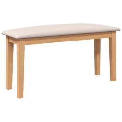 Ławka 90 cm Drewno lite Guma