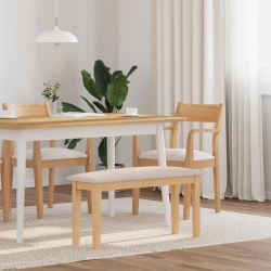 Ławka 90 cm Drewno lite Guma