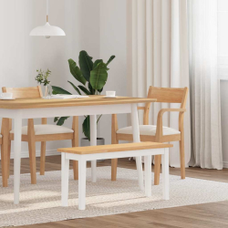 Ławka 90 cm Drewno lite Guma
