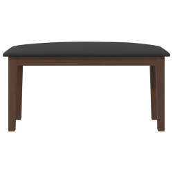 Ławka 90 cm Brązowa lite drewno Guma