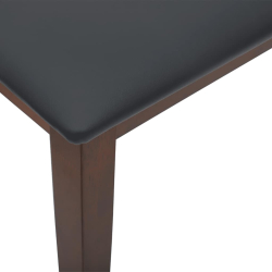 Ławka 90 cm Brązowa lite drewno Guma
