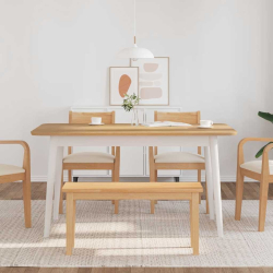 Ławka 90 cm Drewno lite Guma