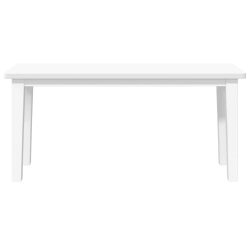 Ławka 90 cm Biała lite drewno guma