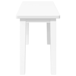 Ławka 90 cm Biała lite drewno guma