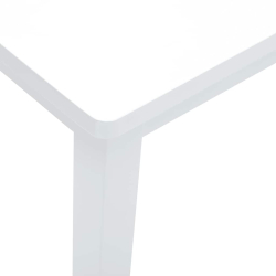 Ławka 90 cm Biała lite drewno guma