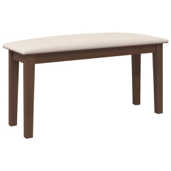 Ławka 90 cm Brązowa lite drewno Guma