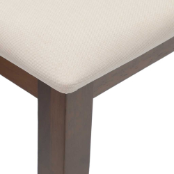 Ławka 90 cm Brązowa lite drewno Guma