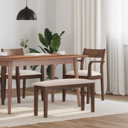 Ławka 90 cm Brązowa lite drewno Guma