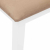 Ławka 90 cm Biała lite drewno guma