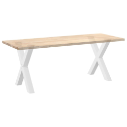 Nogi do stołu jadalnego, 2 szt., białe, 70x(72-73) cm, stal