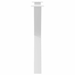 Nogi do stołu jadalnego, 3 szt., białe, 70x(72-73) cm, stal