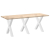 Nogi do stołu jadalnego, 3 szt., białe, 70x(72-73) cm, stal