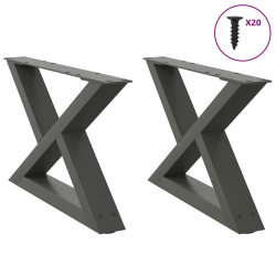 Nogi do stolika kawowego 2 szt. Antracyt 50x(30-31,3) cm Stal