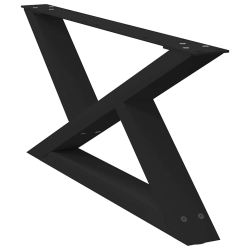 Nogi do stolika kawowego 2 szt. Czarne 70x(30-31,3) cm Stal