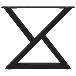 Nogi do stolika kawowego 2 szt. Czarne 60x(42-43,3) cm Stal