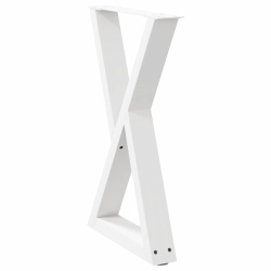 Nogi do stołu jadalnego 2 szt. Białe 50x(72-73,3) cm Stal