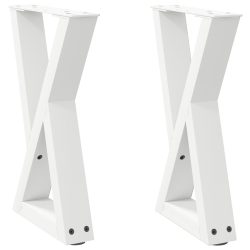 Nogi do stolika kawowego 2 szt. Białe 38x(42-43,3) cm Stal