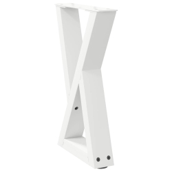 Nogi do stolika kawowego 2 szt. Białe 38x(42-43,3) cm Stal