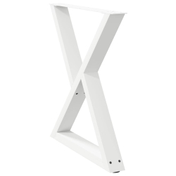 Nogi do stołu jadalnego 2 szt. Białe 80x(72-73,3) cm Stal