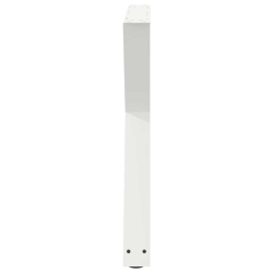 Nogi do stołu jadalnego 2 szt. Białe 80x(72-73,3) cm Stal
