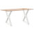 Nogi do stołu jadalnego 2 szt. Białe 80x(72-73,3) cm Stal