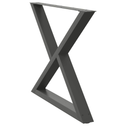 Nogi do stołu jadalnego 2 szt. Antracyt 90x(72-73,3) cm Stal