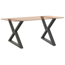 Nogi do stołu jadalnego 2 szt. Antracyt 90x(72-73,3) cm Stal