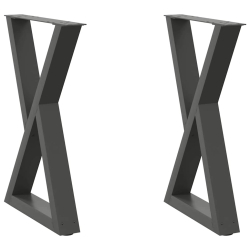 Nogi do stołu jadalnego 2 szt. Antracyt 60x(72-73,3) cm Stal