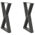 Nogi do stołu jadalnego 2 szt. Antracyt 60x(72-73,3) cm Stal