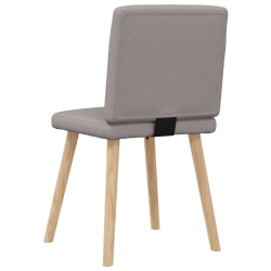 Krzesła stołowe, 4 szt., kolor taupe, obite tkaniną
