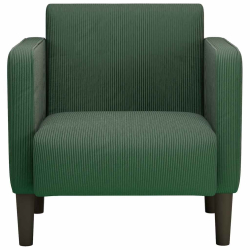 Sofa Fotel z Podłokietnikami Jungle Green 54cm Tkanina Corduroy