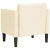 Sofa Fotel z Podłokietnikami Kremowy 54 cm Tkanina Corduroy
