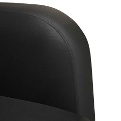 Sofa dwuosobowa czarna 110 cm ze skóry ekologicznej