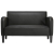 Sofa dwuosobowa czarna 110 cm ze skóry ekologicznej
