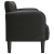 Sofa dwuosobowa czarna 110 cm ze skóry ekologicznej
