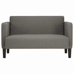 Sofa dwuosobowa jasnoszara 109 cm Tkanina sztruksowa