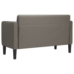 Sofa dwuosobowa jasnoszara 109 cm Tkanina sztruksowa