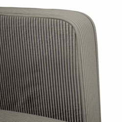 Sofa dwuosobowa jasnoszara 109 cm Tkanina sztruksowa